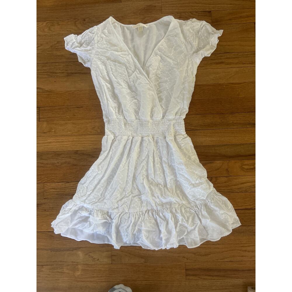 Michael Kors Julia Smocked Eyelet Flutter Dress W… - image 1